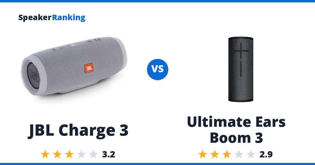 JBL Charge 3 vs Ultimate Ears Boom 3