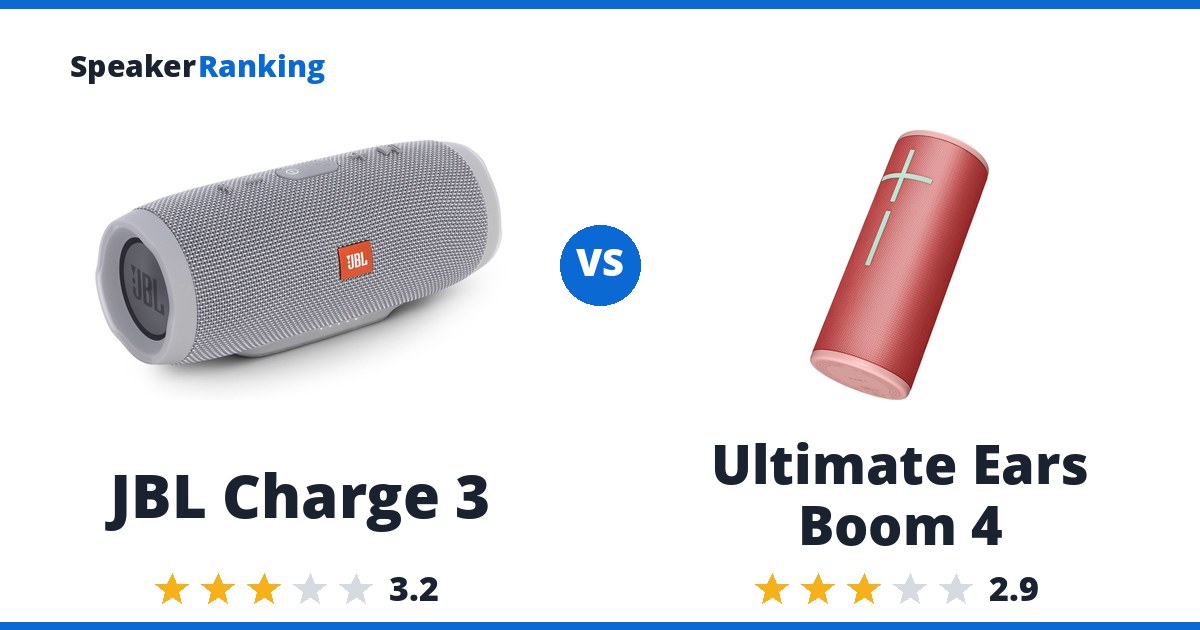 JBL Charge 3 vs Ultimate Ears Boom 4