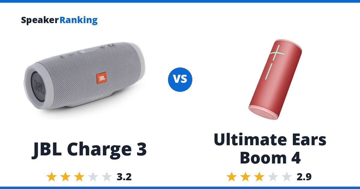 JBL Charge 3 vs Ultimate Ears Boom 4