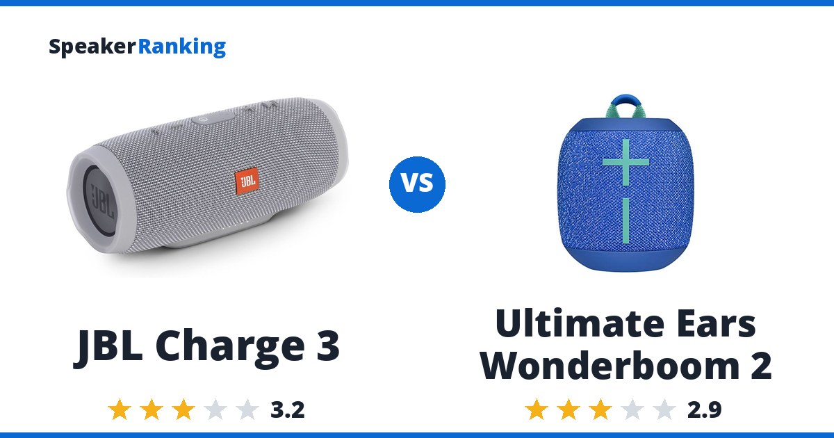 JBL Charge 3 vs Ultimate Ears Wonderboom 2