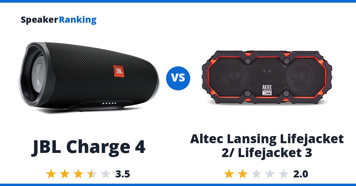 JBL Charge 4 vs Altec Lansing Lifejacket 2/ Lifejacket 3