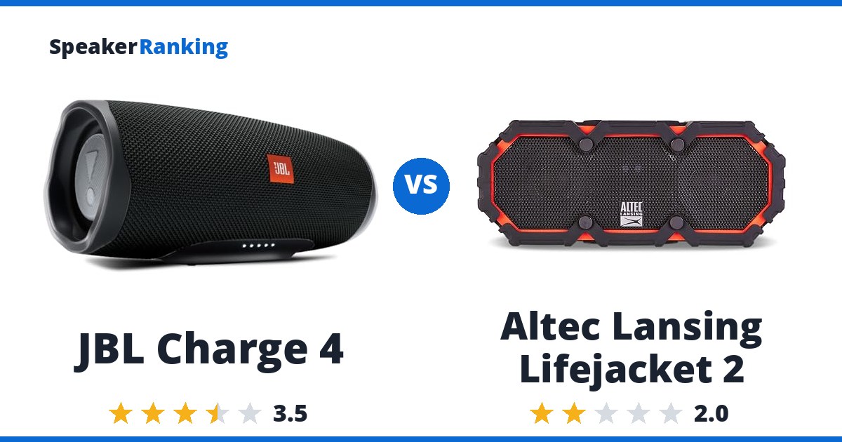 JBL Charge 4 vs Altec Lansing Lifejacket 2