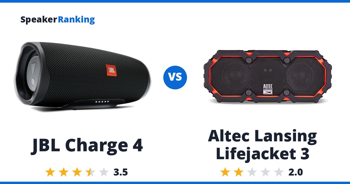 JBL Charge 4 vs Altec Lansing Lifejacket 3