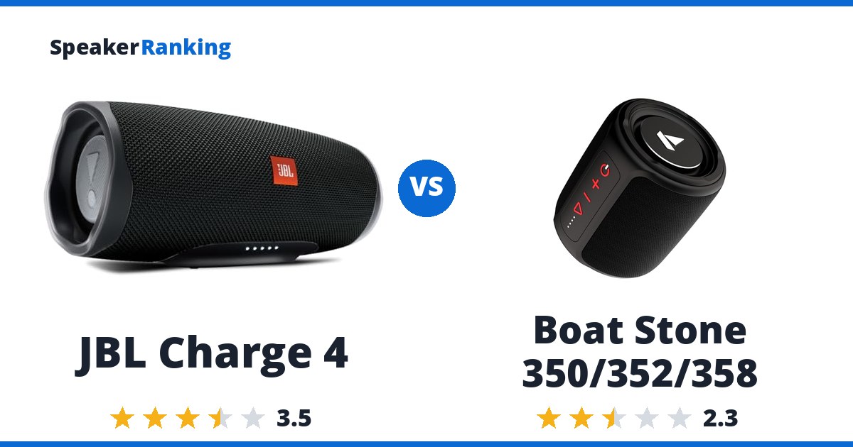 JBL Charge 4 vs Boat Stone 350/352/358