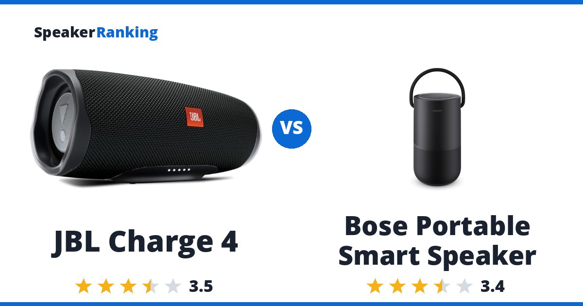 JBL Charge 4 vs Bose Portable Smart Speaker