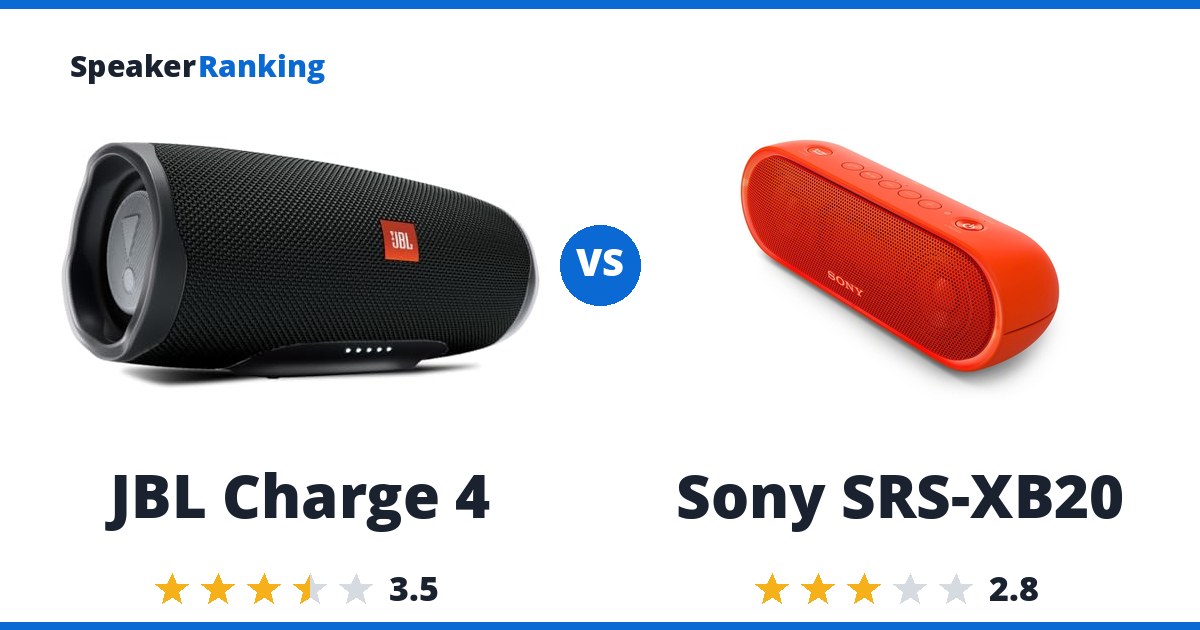JBL Charge 4 vs Sony SRS-XB20