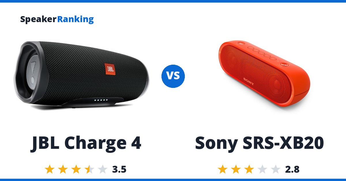 JBL Charge 4 vs Sony SRS-XB20