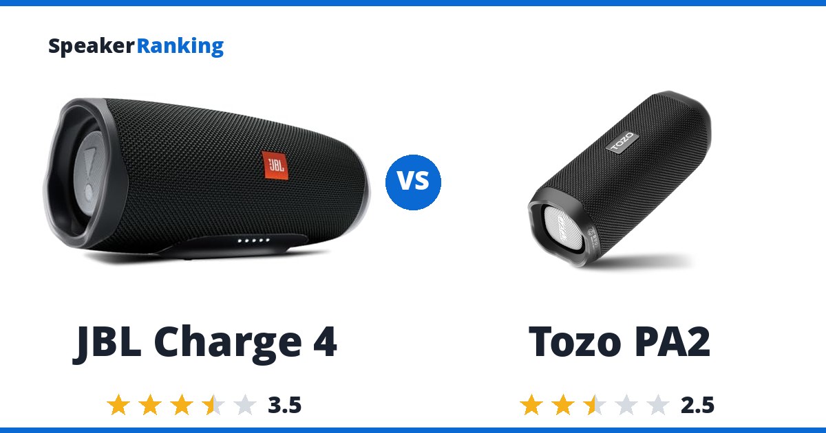 JBL Charge 4 vs Tozo PA2