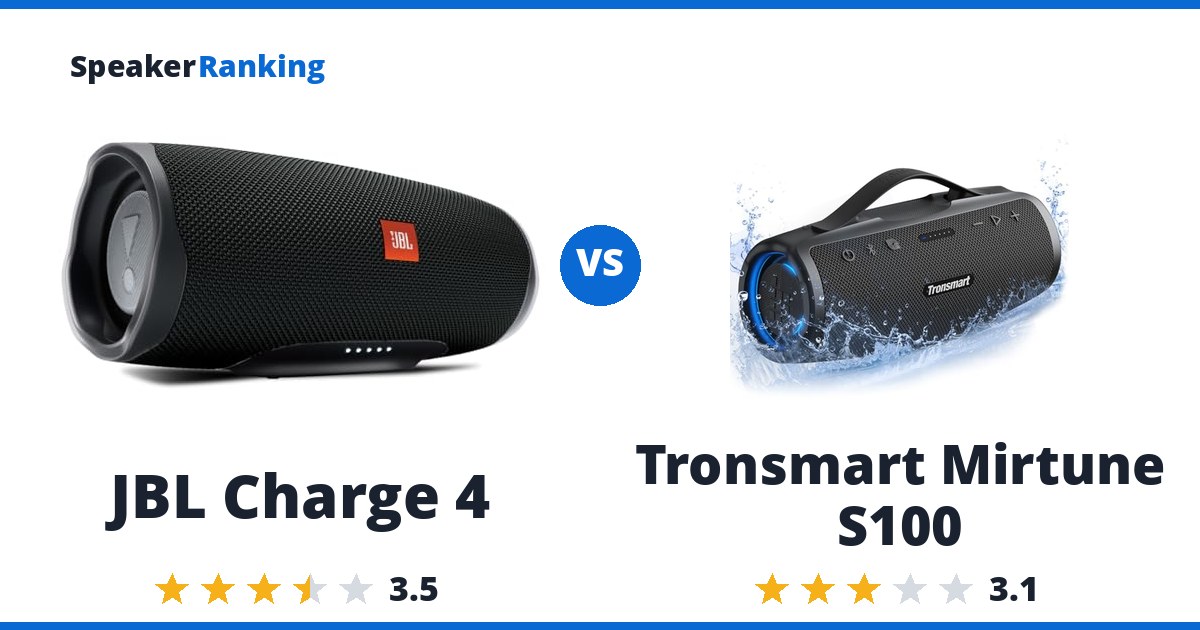 JBL Charge 4 vs Tronsmart Mirtune S100