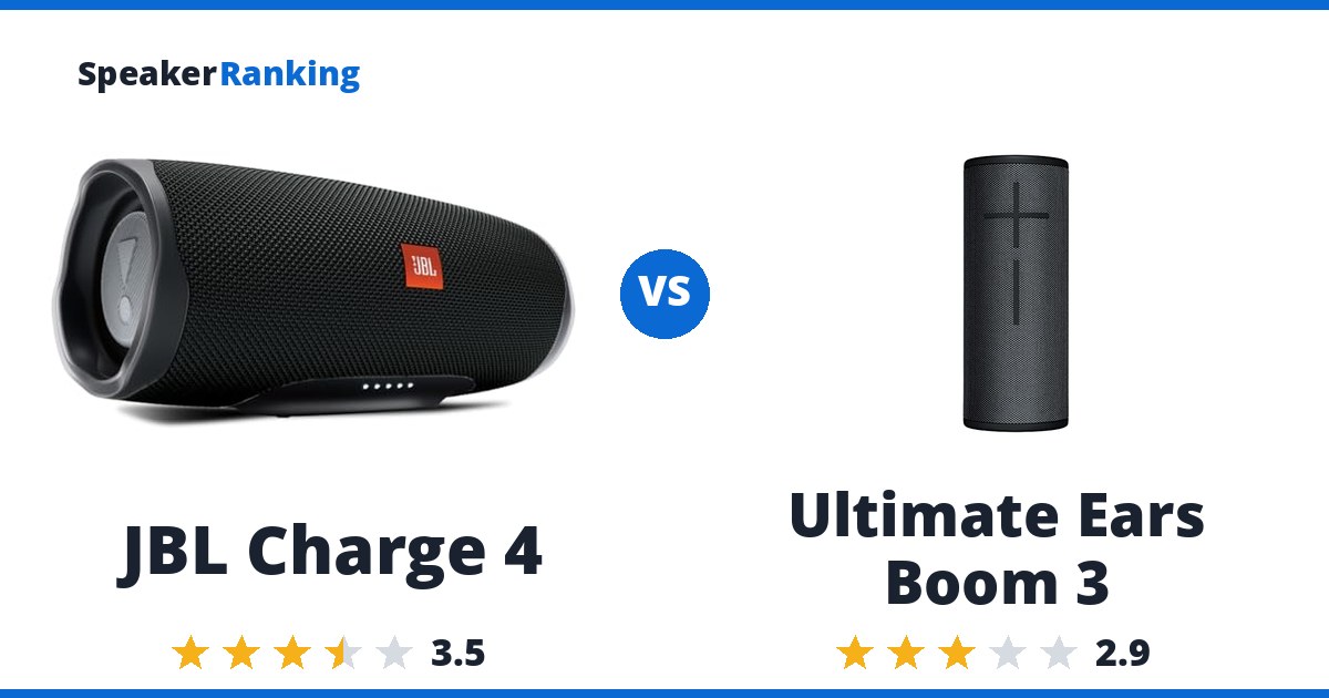 JBL Charge 4 vs Ultimate Ears Boom 3