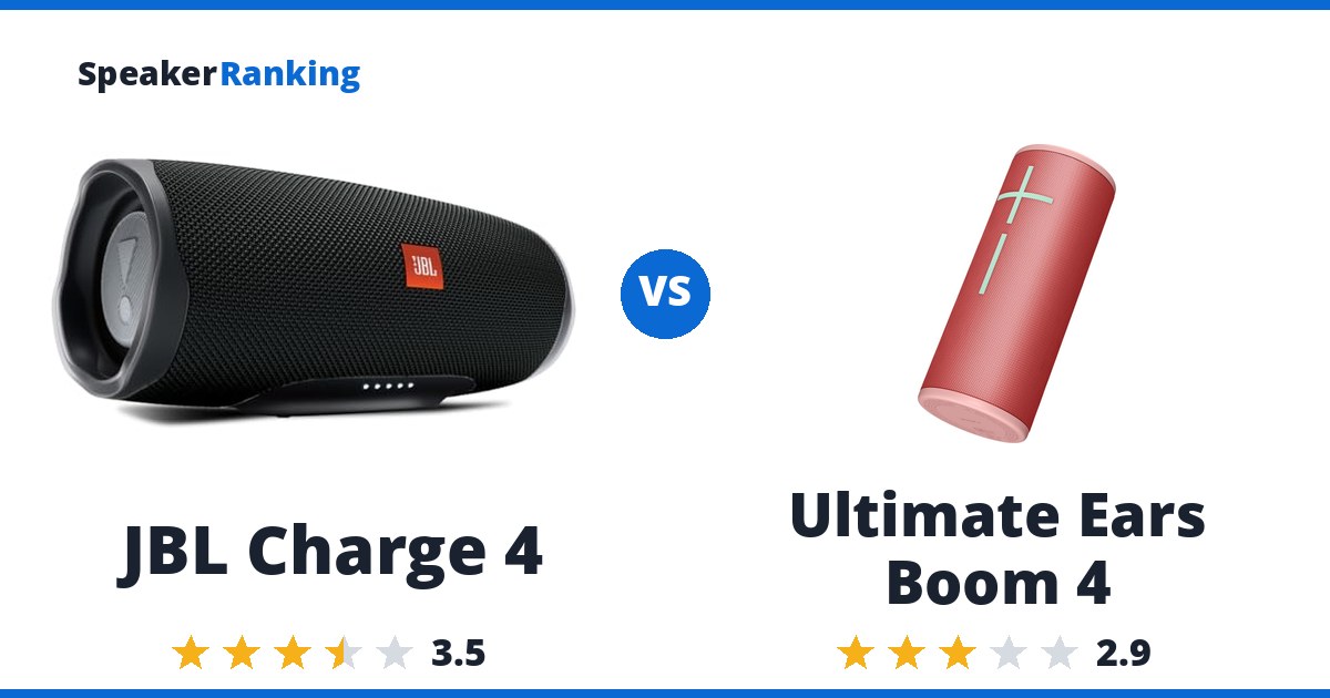 JBL Charge 4 vs Ultimate Ears Boom 4