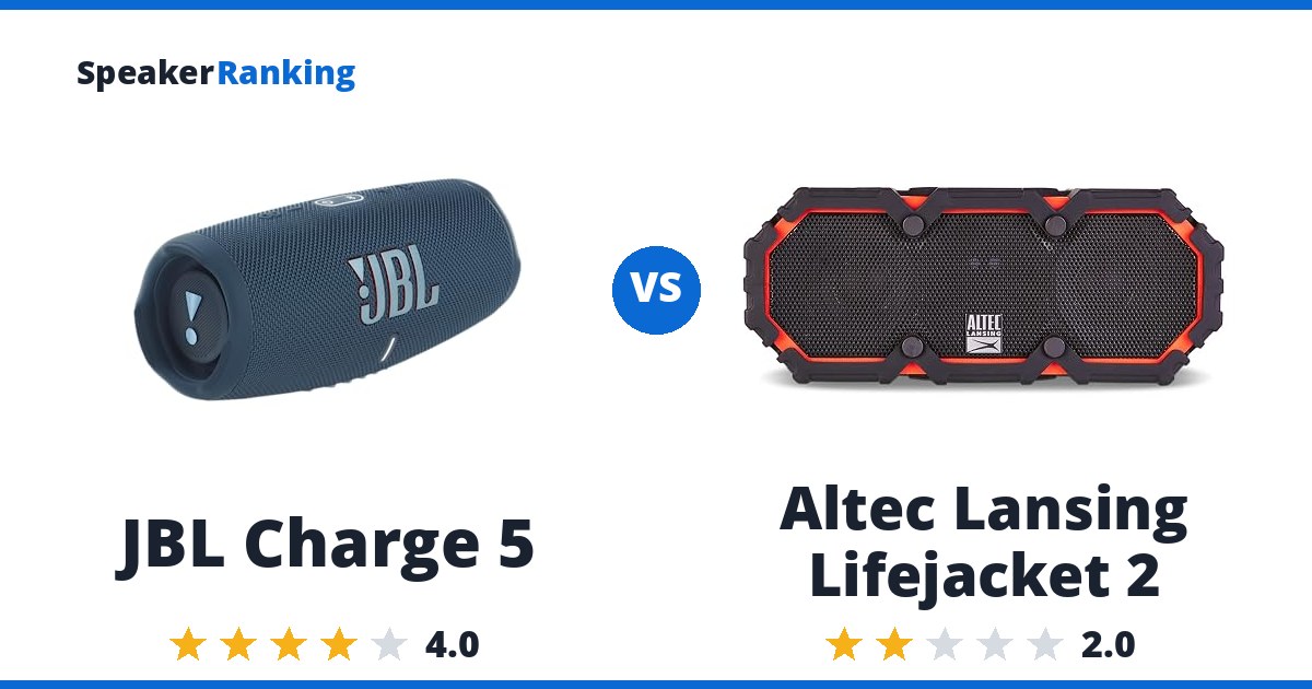 JBL Charge 5 vs Altec Lansing Lifejacket 2