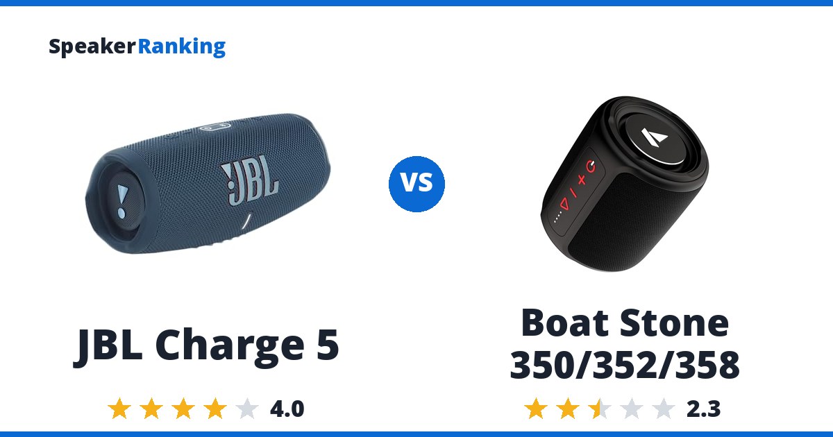 JBL Charge 5 vs Boat Stone 350/352/358
