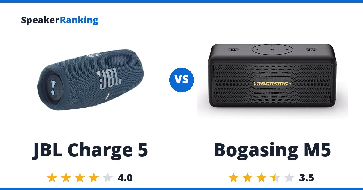 JBL Charge 5 vs Bogasing M5