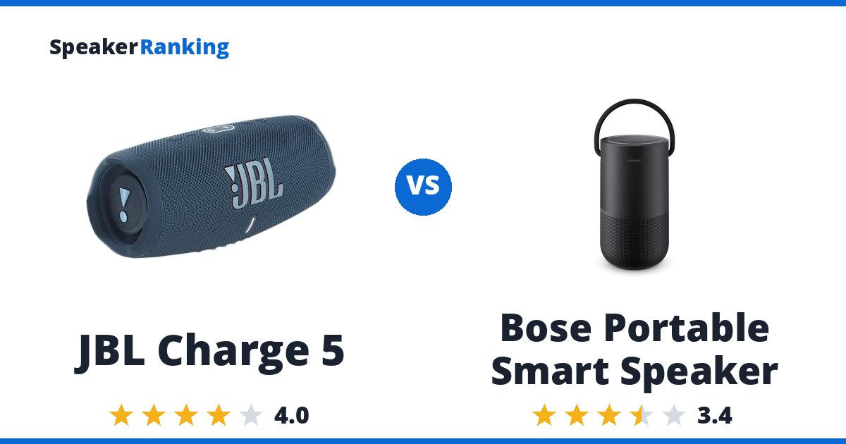 JBL Charge 5 vs Bose Portable Smart Speaker
