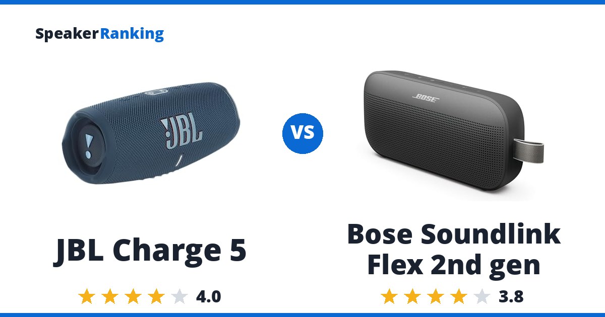 JBL Charge 5 vs Bose Soundlink Flex 2nd gen
