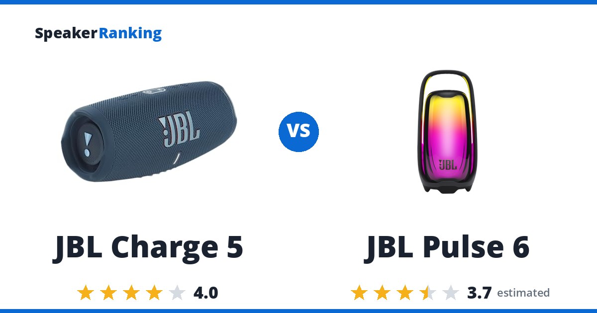 JBL Charge 5 vs JBL Pulse 6