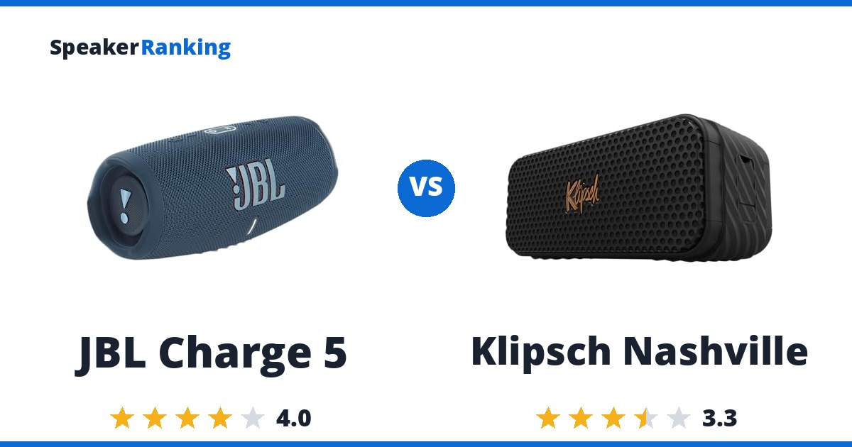 JBL Charge 5 vs Klipsch Nashville