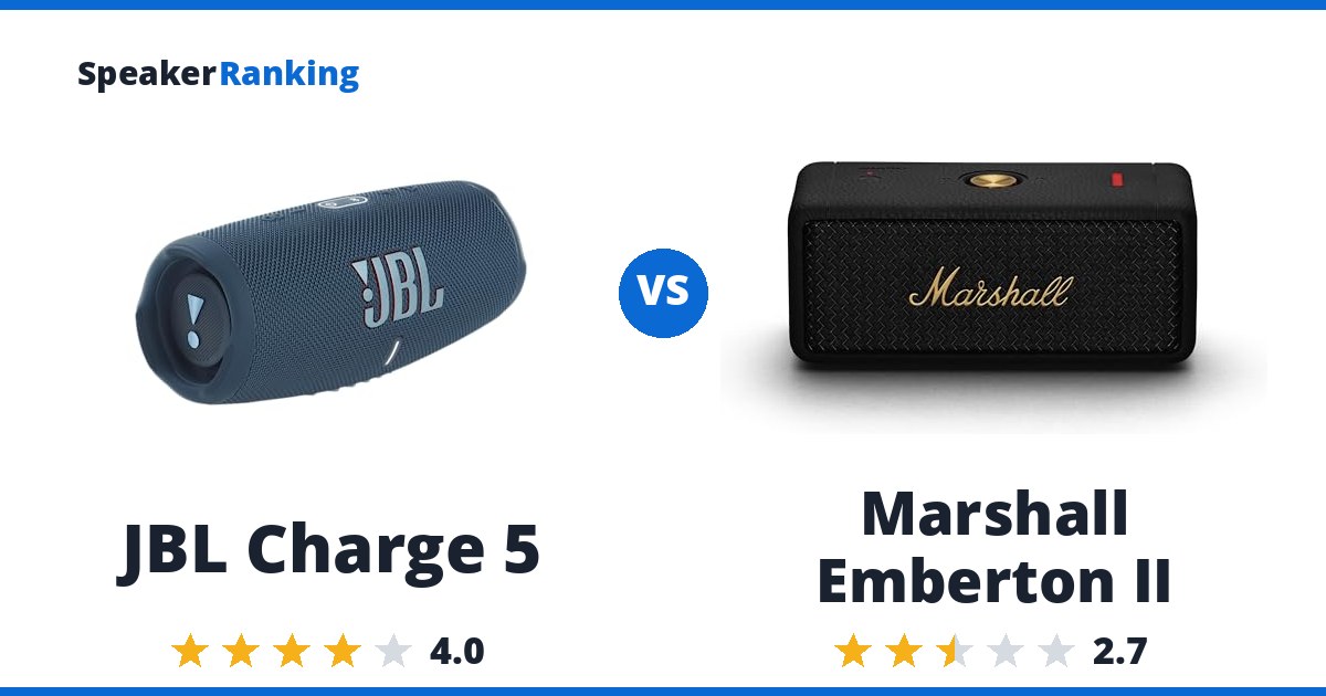 JBL Charge 5 vs Marshall Emberton II