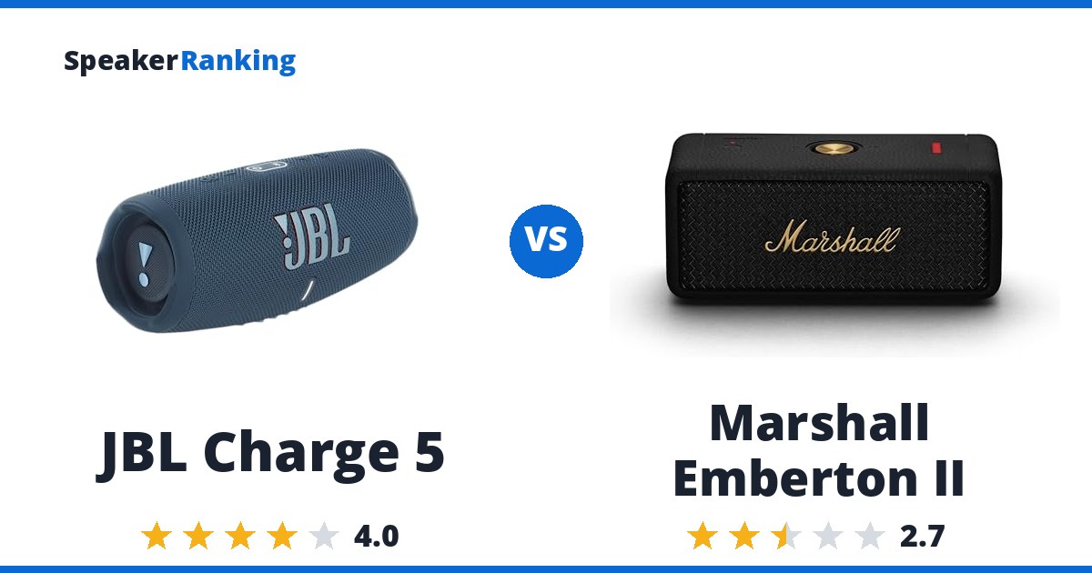 JBL Charge 5 vs Marshall Emberton II