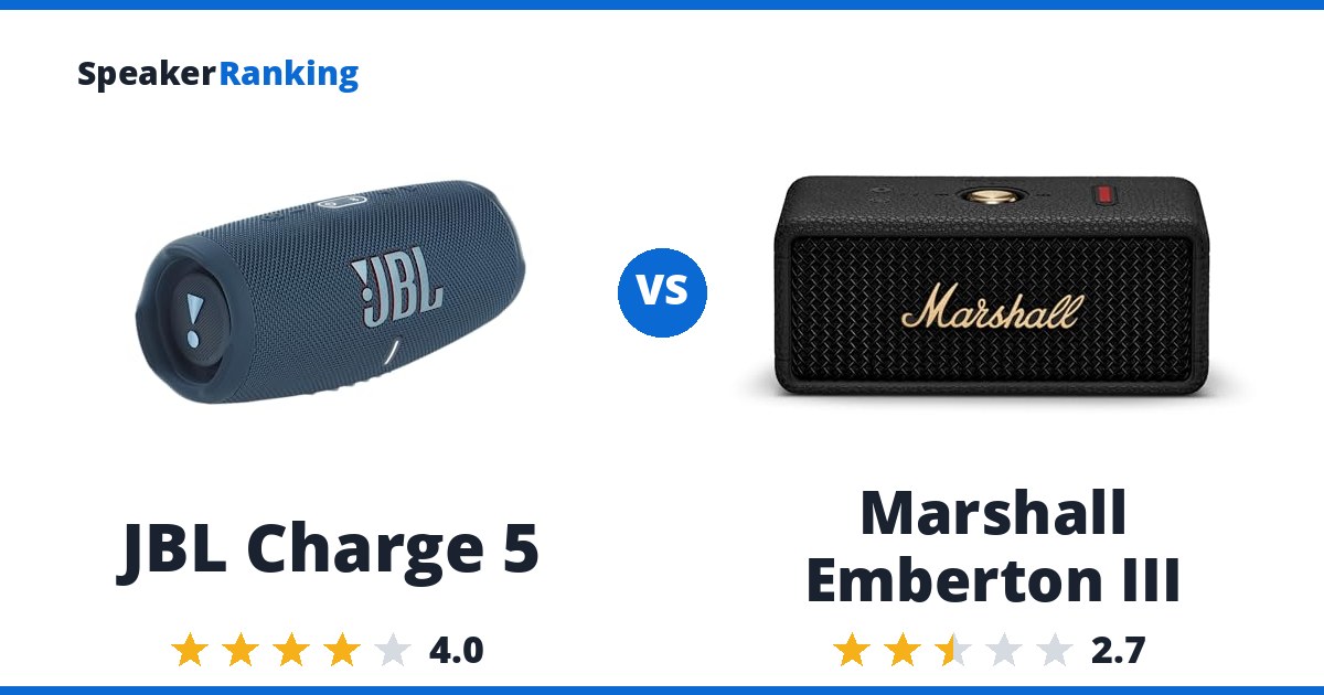 JBL Charge 5 vs Marshall Emberton III