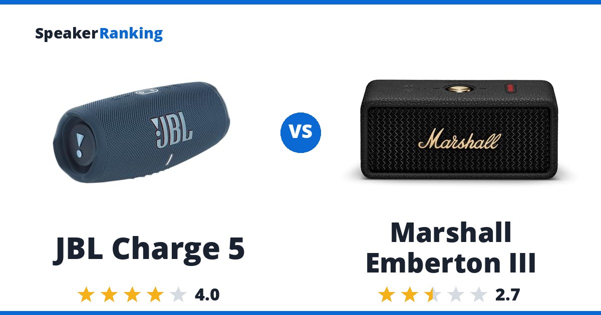JBL Charge 5 vs Marshall Emberton III