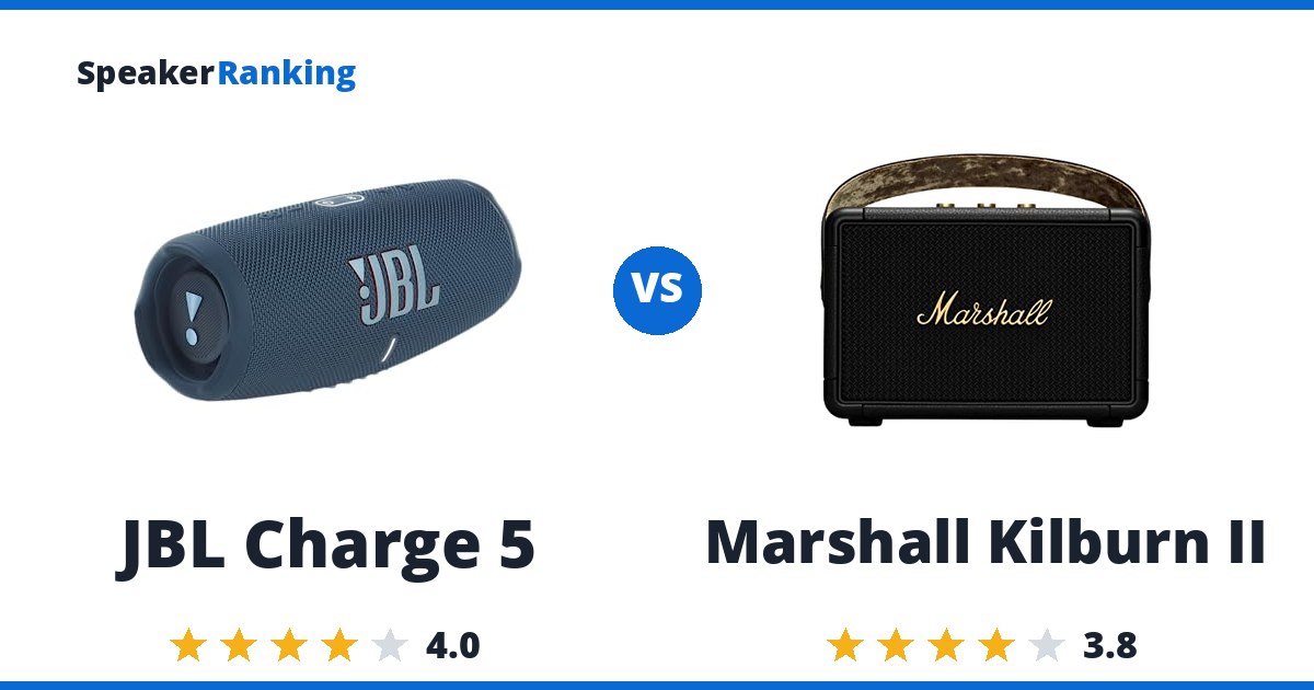 JBL Charge 5 vs Marshall Kilburn II