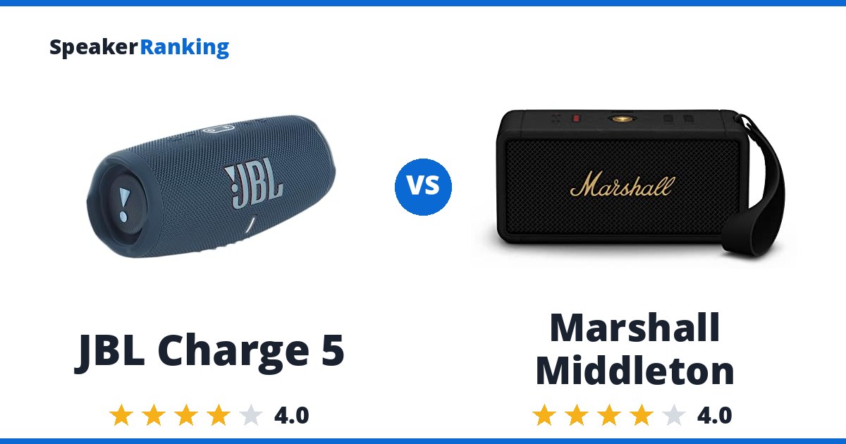 JBL Charge 5 vs Marshall Middleton