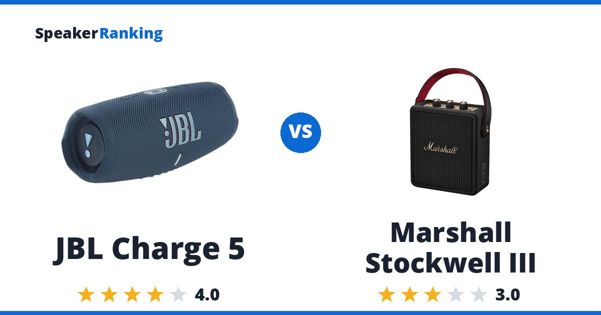 JBL Charge 5 vs Marshall Stockwell III