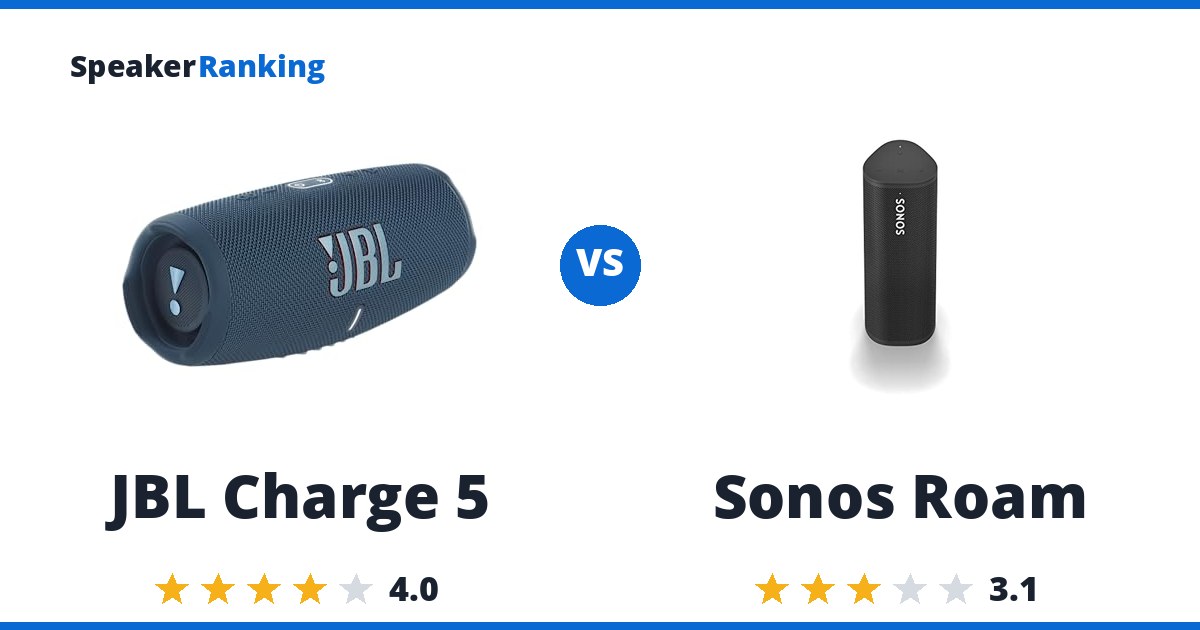 JBL Charge 5 vs Sonos Roam