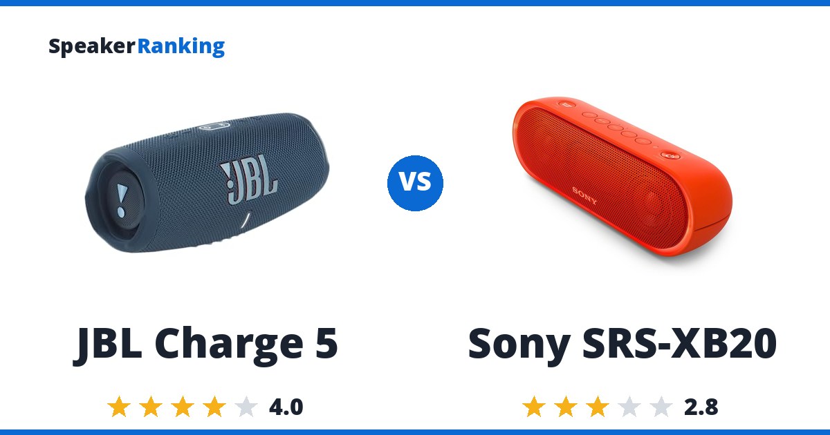 JBL Charge 5 vs Sony SRS-XB20