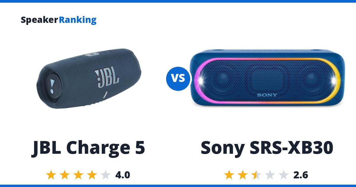 JBL Charge 5 vs Sony SRS-XB30