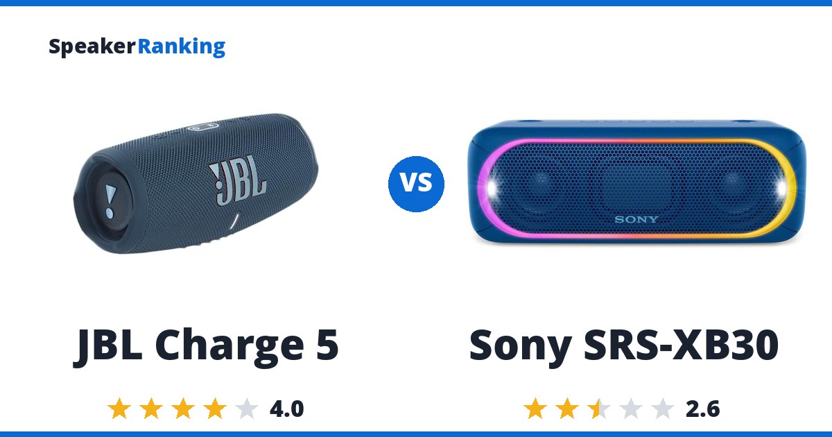 JBL Charge 5 vs Sony SRS-XB30