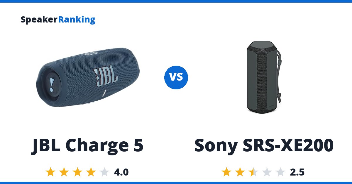 JBL Charge 5 vs Sony SRS-XE200
