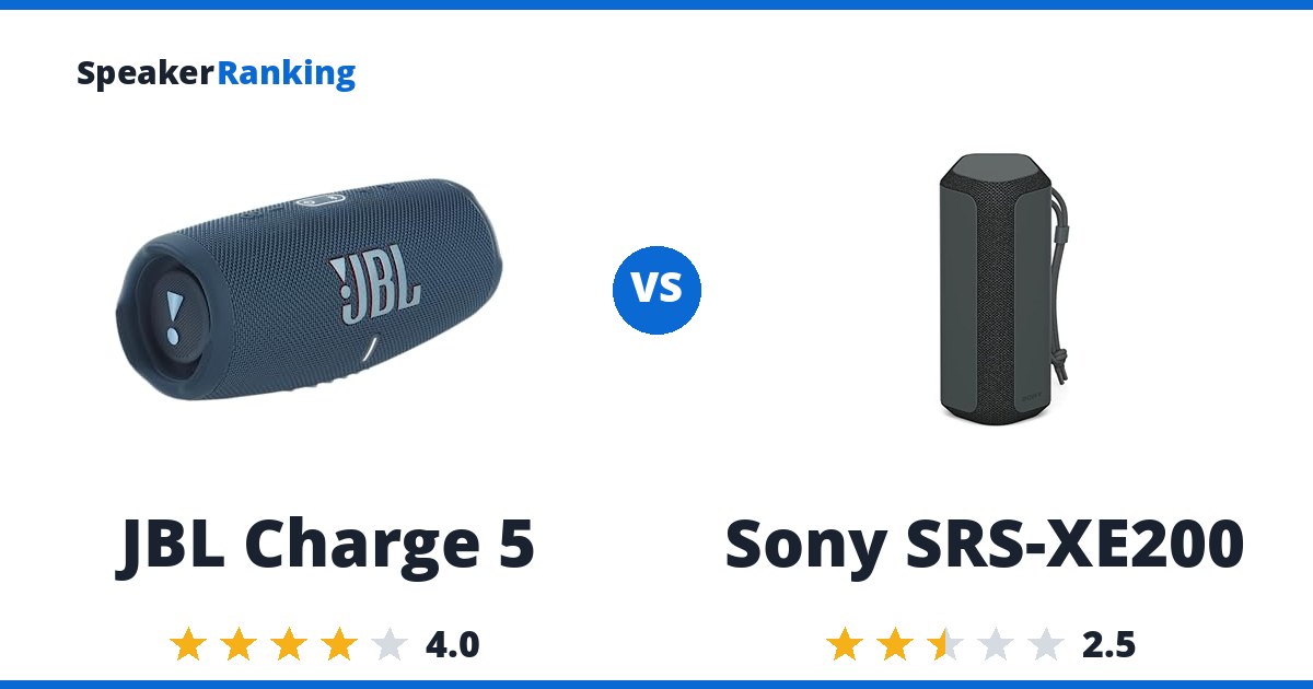JBL Charge 5 vs Sony SRS-XE200