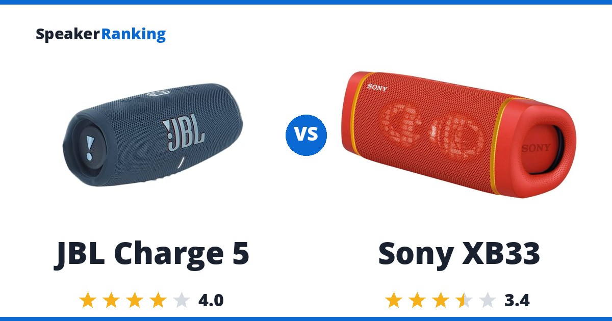 JBL Charge 5 vs Sony XB33