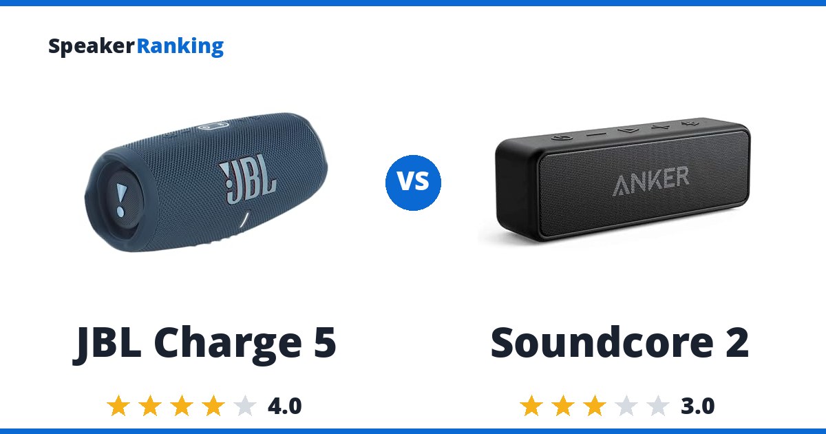 JBL Charge 5 vs Soundcore 2