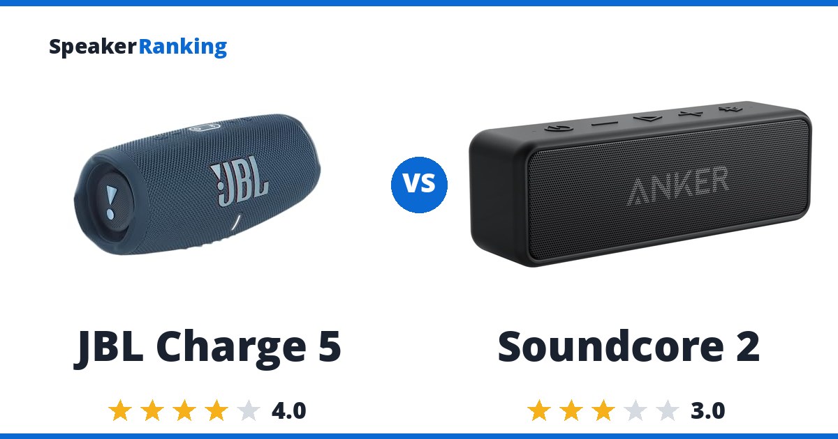 JBL Charge 5 vs Soundcore 2