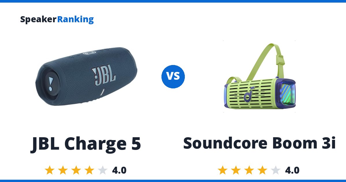 JBL Charge 5 vs Soundcore Boom 3i