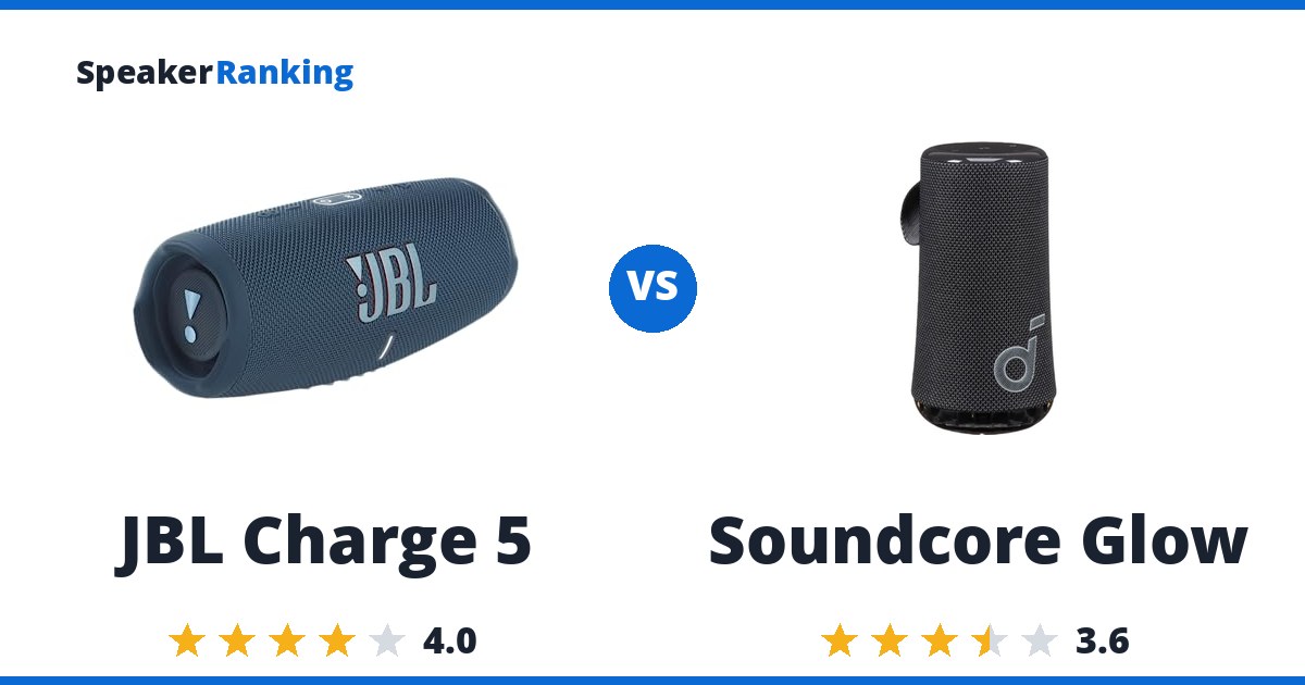 JBL Charge 5 vs Soundcore Glow