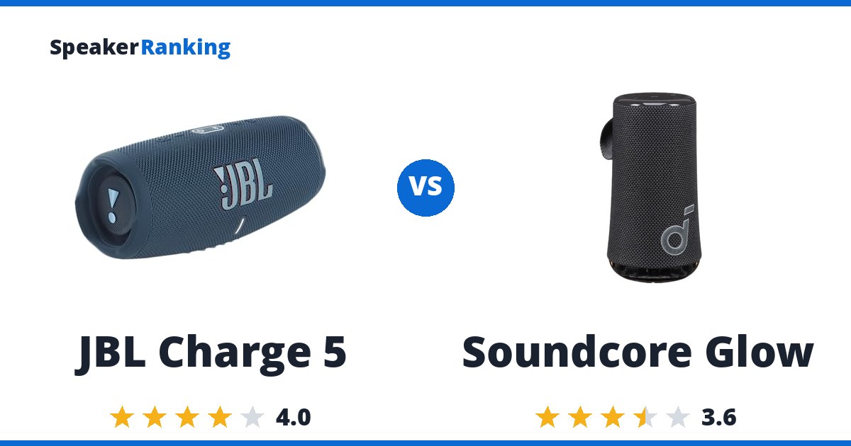 JBL Charge 5 vs Soundcore Glow