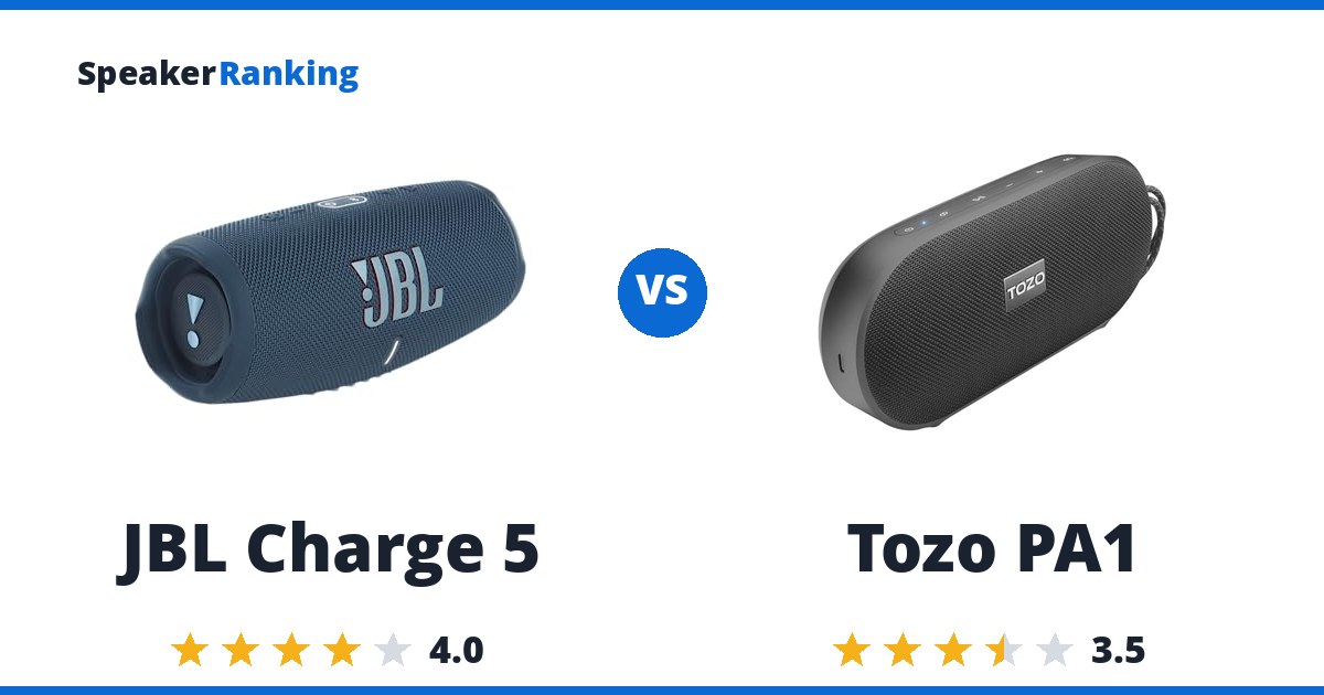 JBL Charge 5 vs Tozo PA1