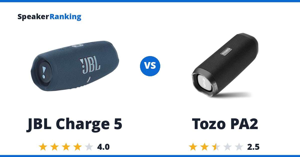 JBL Charge 5 vs Tozo PA2
