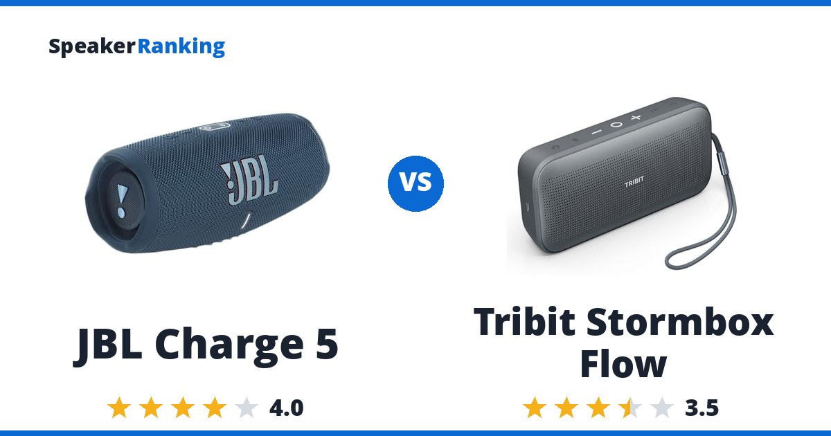 JBL Charge 5 vs Tribit Stormbox Flow