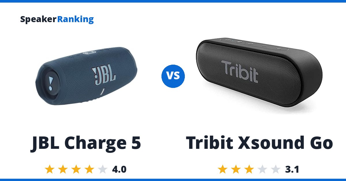 JBL Charge 5 vs Tribit Xsound Go