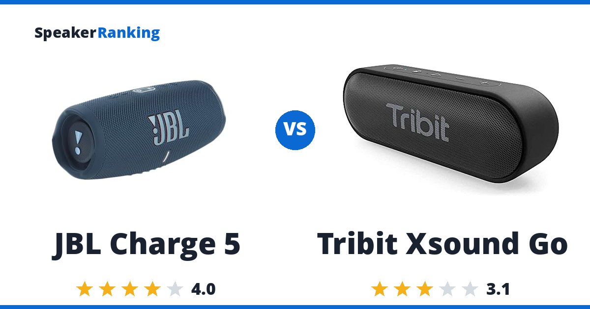 JBL Charge 5 vs Tribit Xsound Go