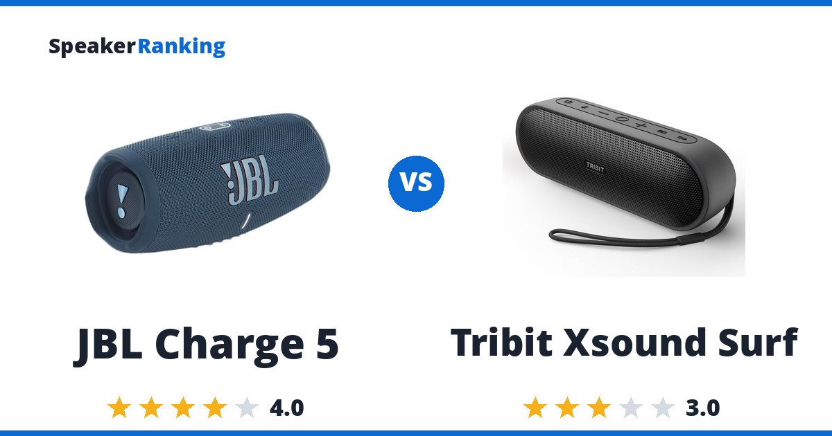 JBL Charge 5 vs Tribit Xsound Surf