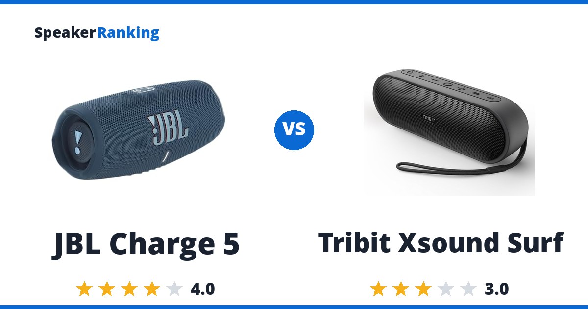 JBL Charge 5 vs Tribit Xsound Surf