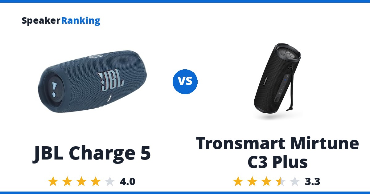 JBL Charge 5 vs Tronsmart Mirtune C3 Plus