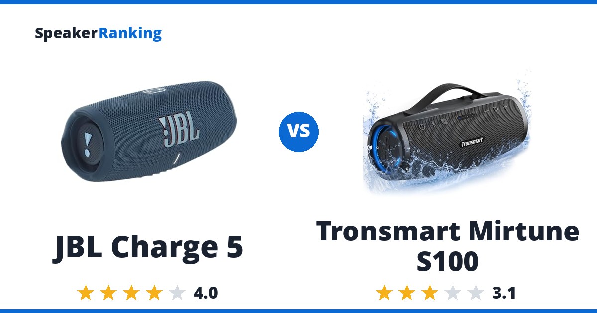 JBL Charge 5 vs Tronsmart Mirtune S100